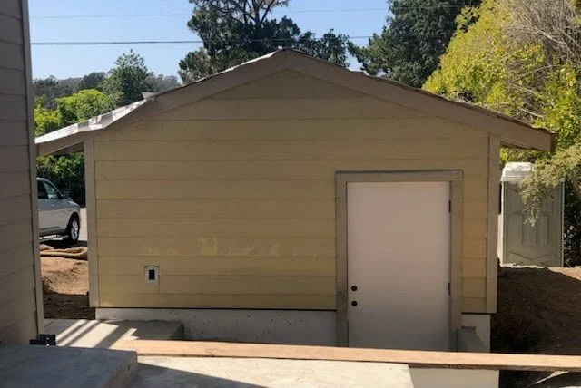 Home expansion project with new wall framing