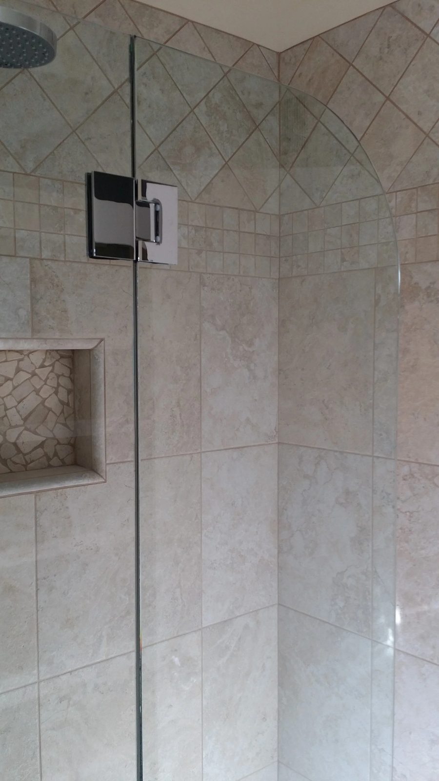 Bathroom shower renovation with new tile