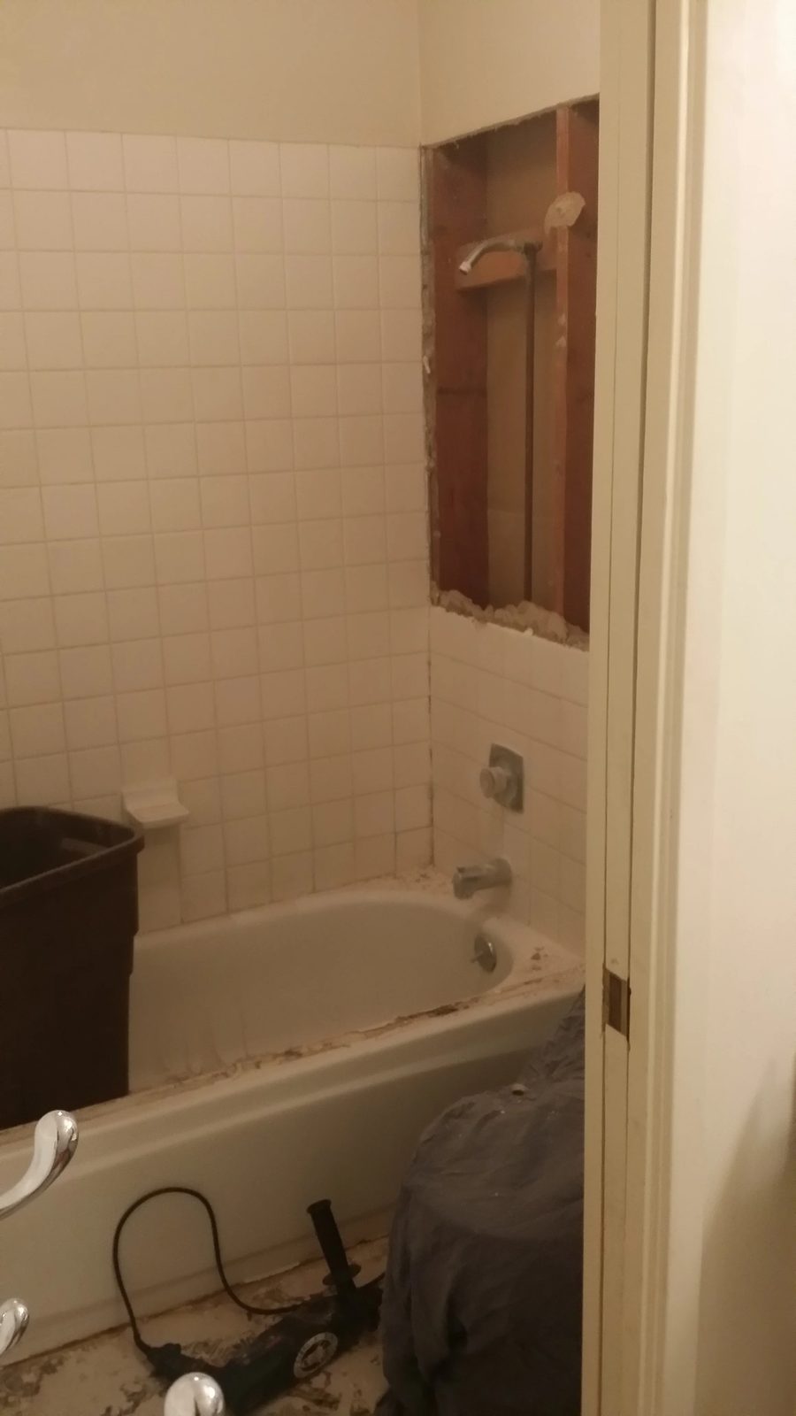 Bathroom renovation with new vanity and countertop