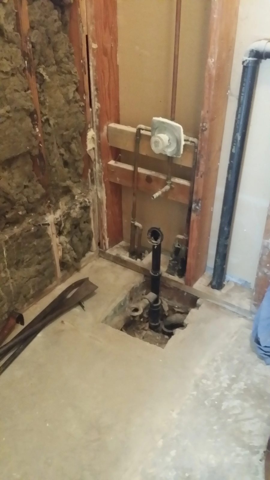 Walk-in shower remodel with glass door