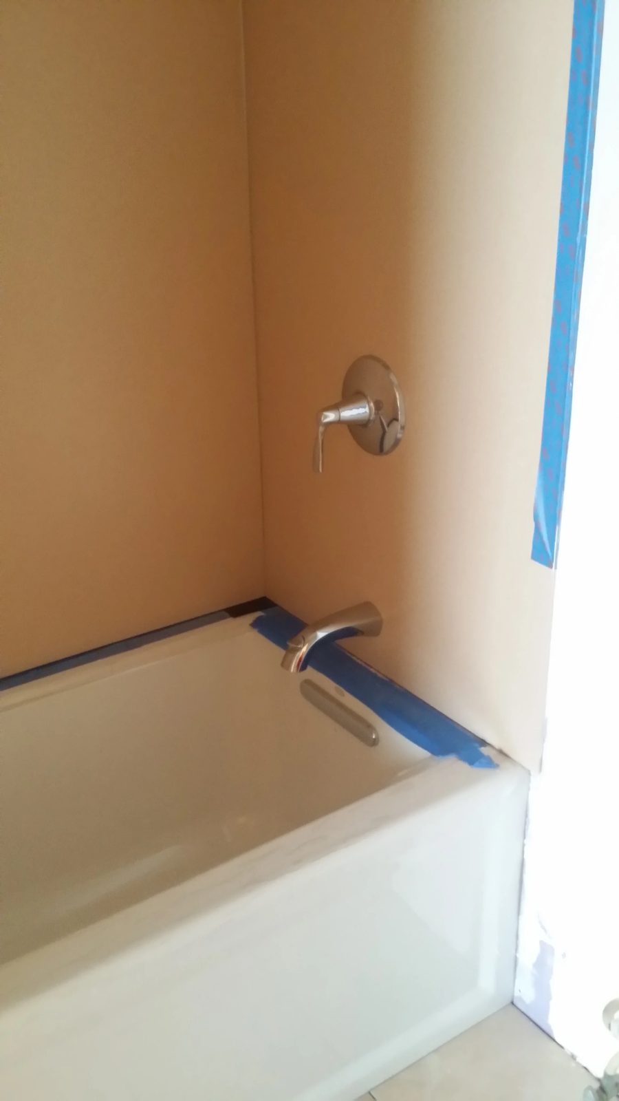 Bathroom remodel with updated fixtures and hardware