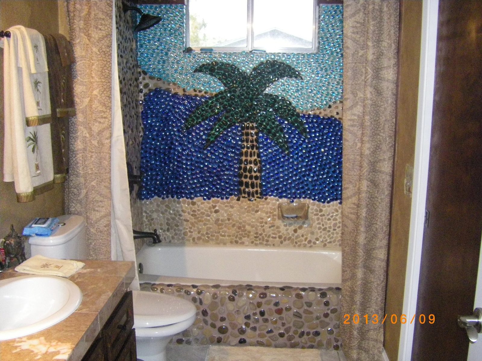 Shower installation in residential bathroom