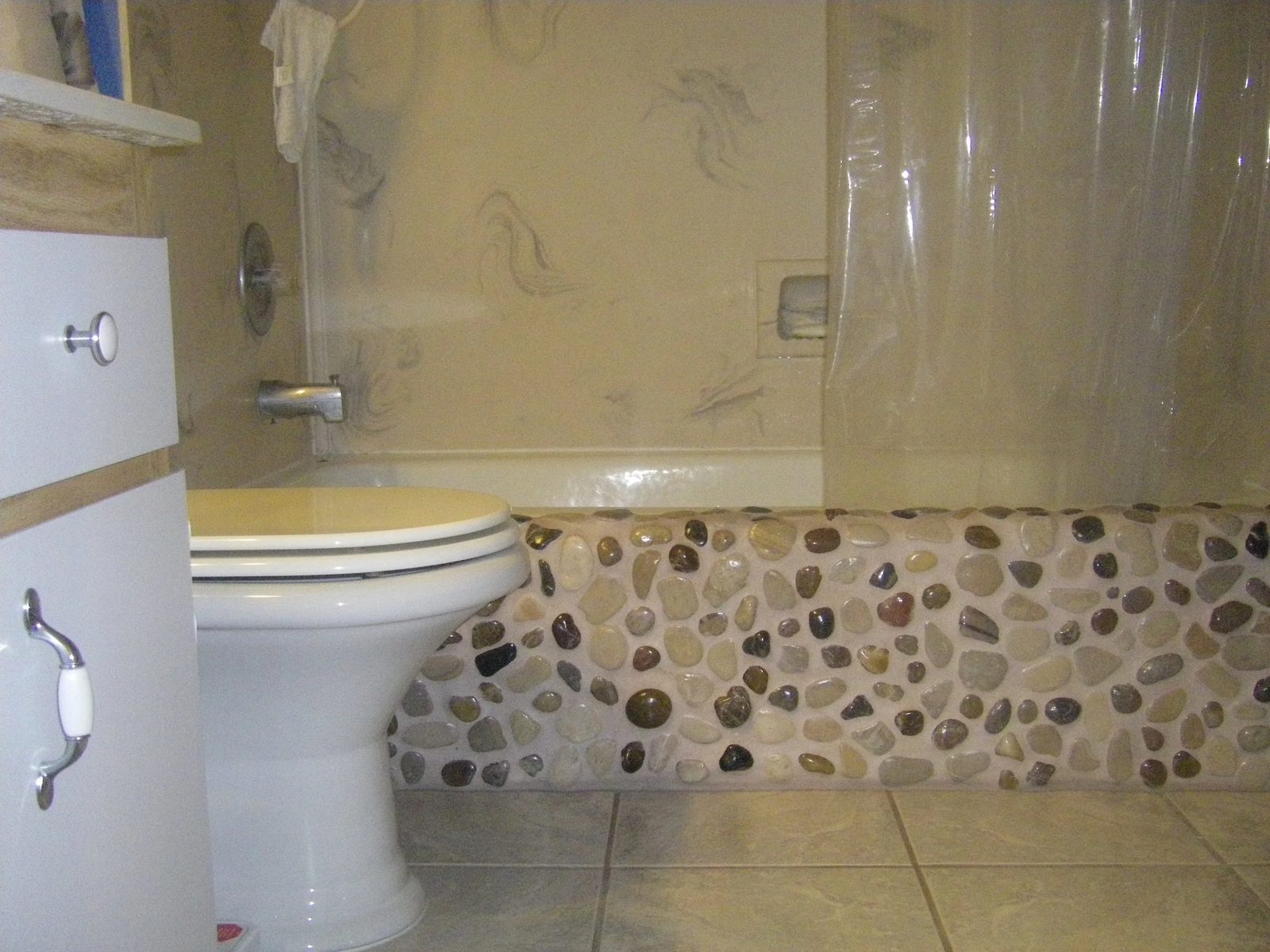 Bathroom remodel with new lighting fixtures