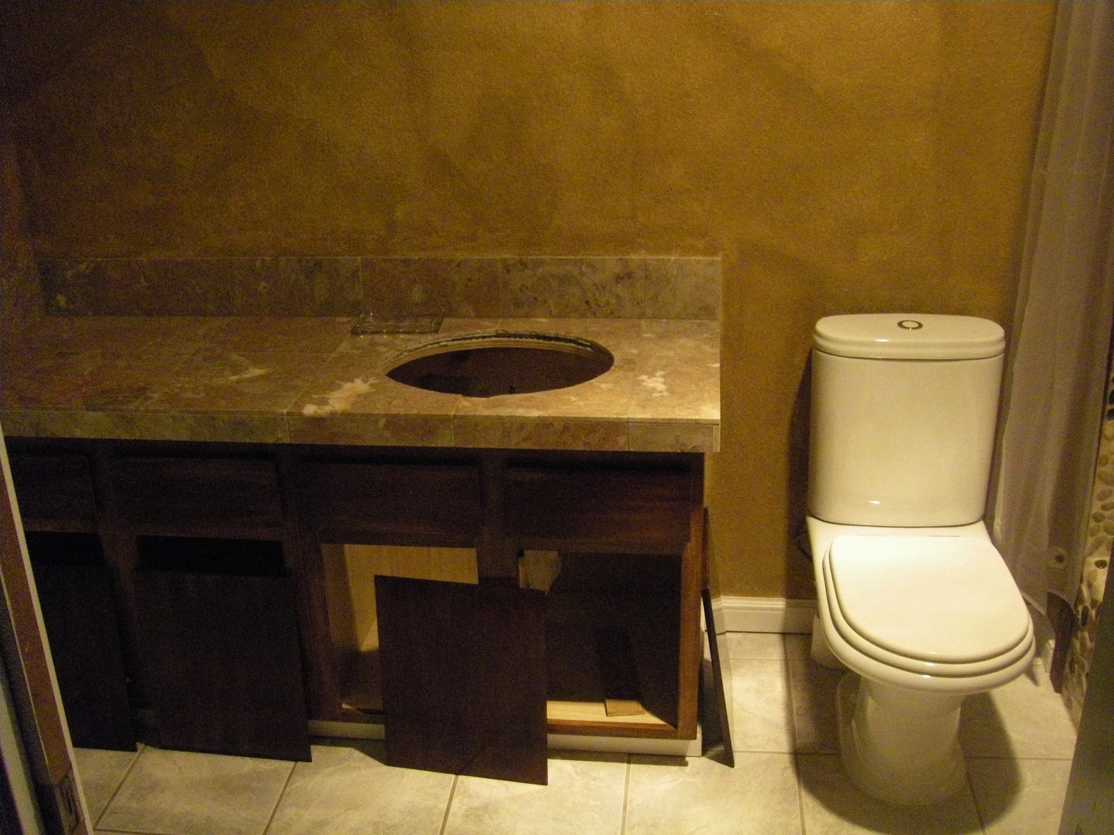 Shower renovation with built-in niche