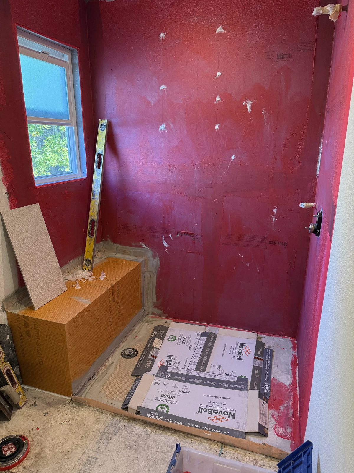 Bathroom tile installation detail