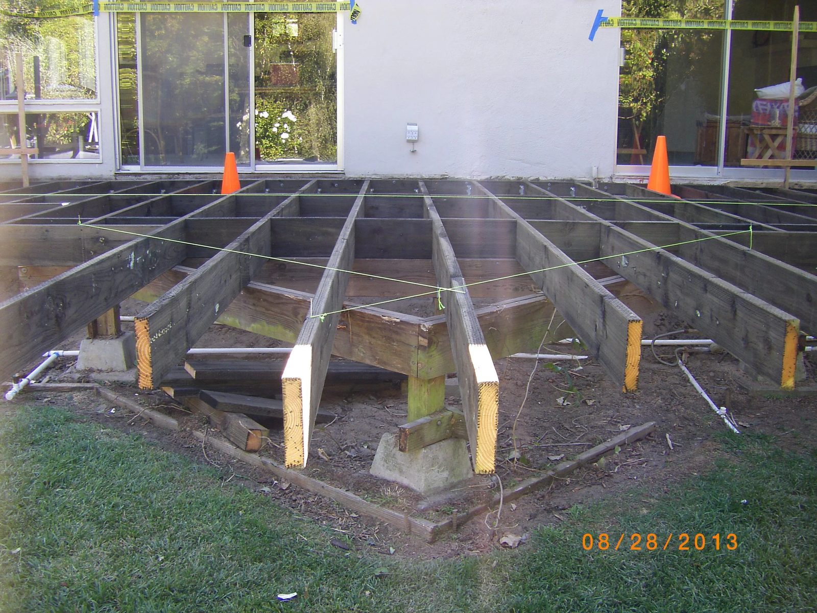 Completed outdoor deck for entertaining space