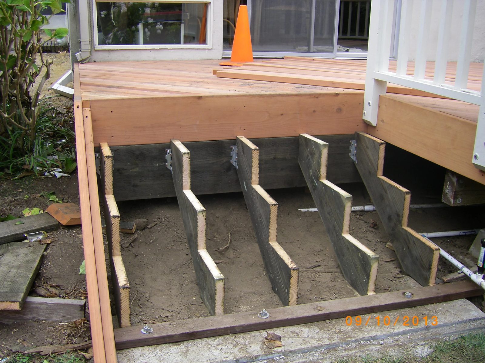 Deck construction showing quality craftsmanship