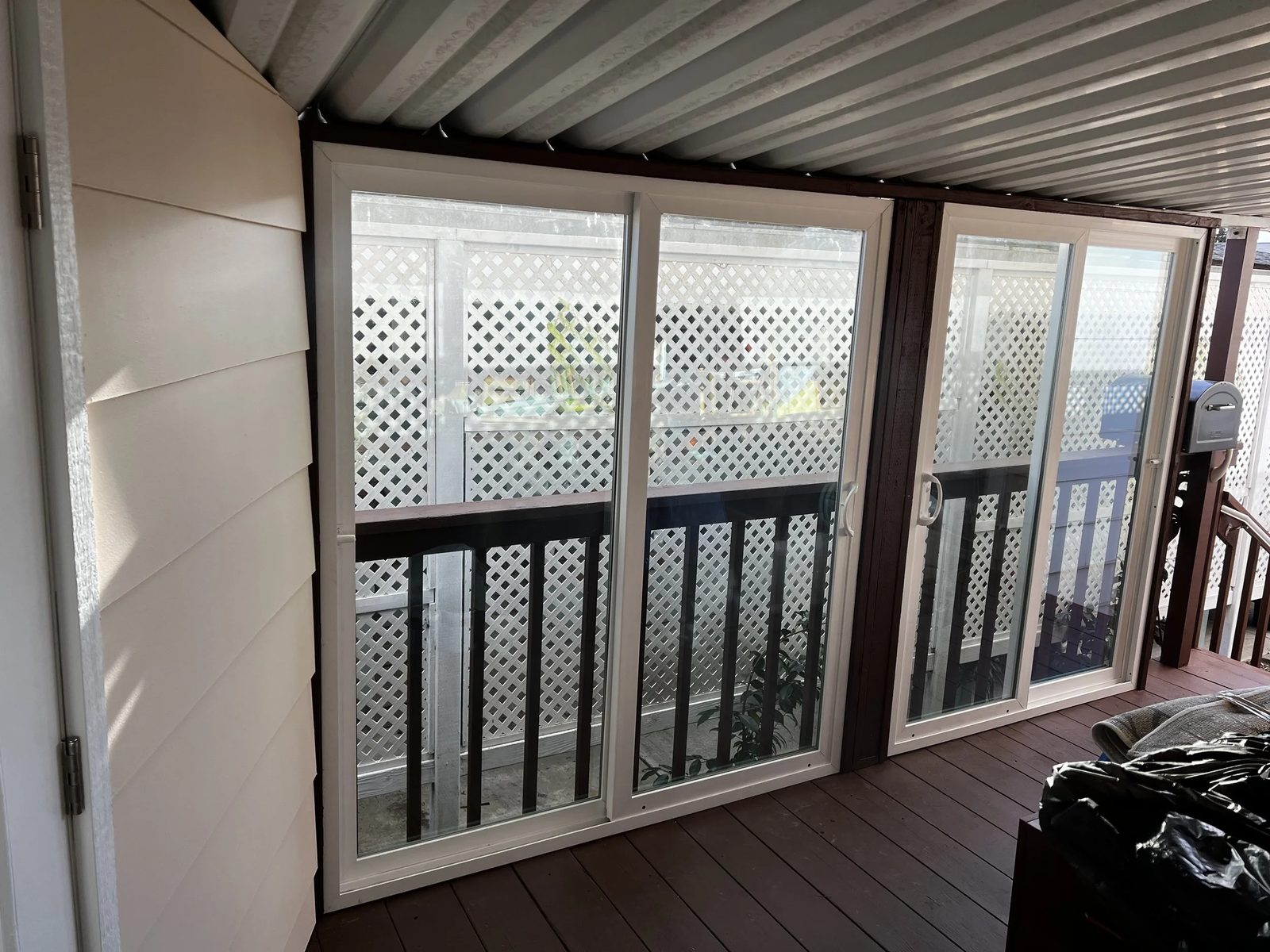 Completed door installation by Aboveboard Construction Inc