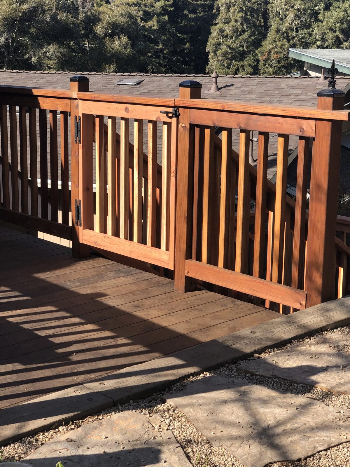 Custom wood fence built by Aboveboard Construction in Santa Cruz