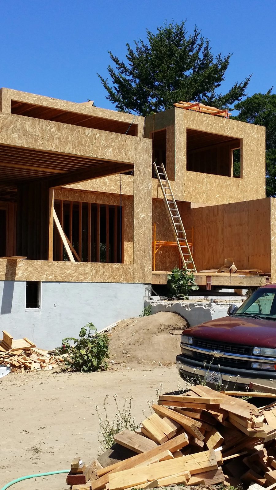 New construction wall framing