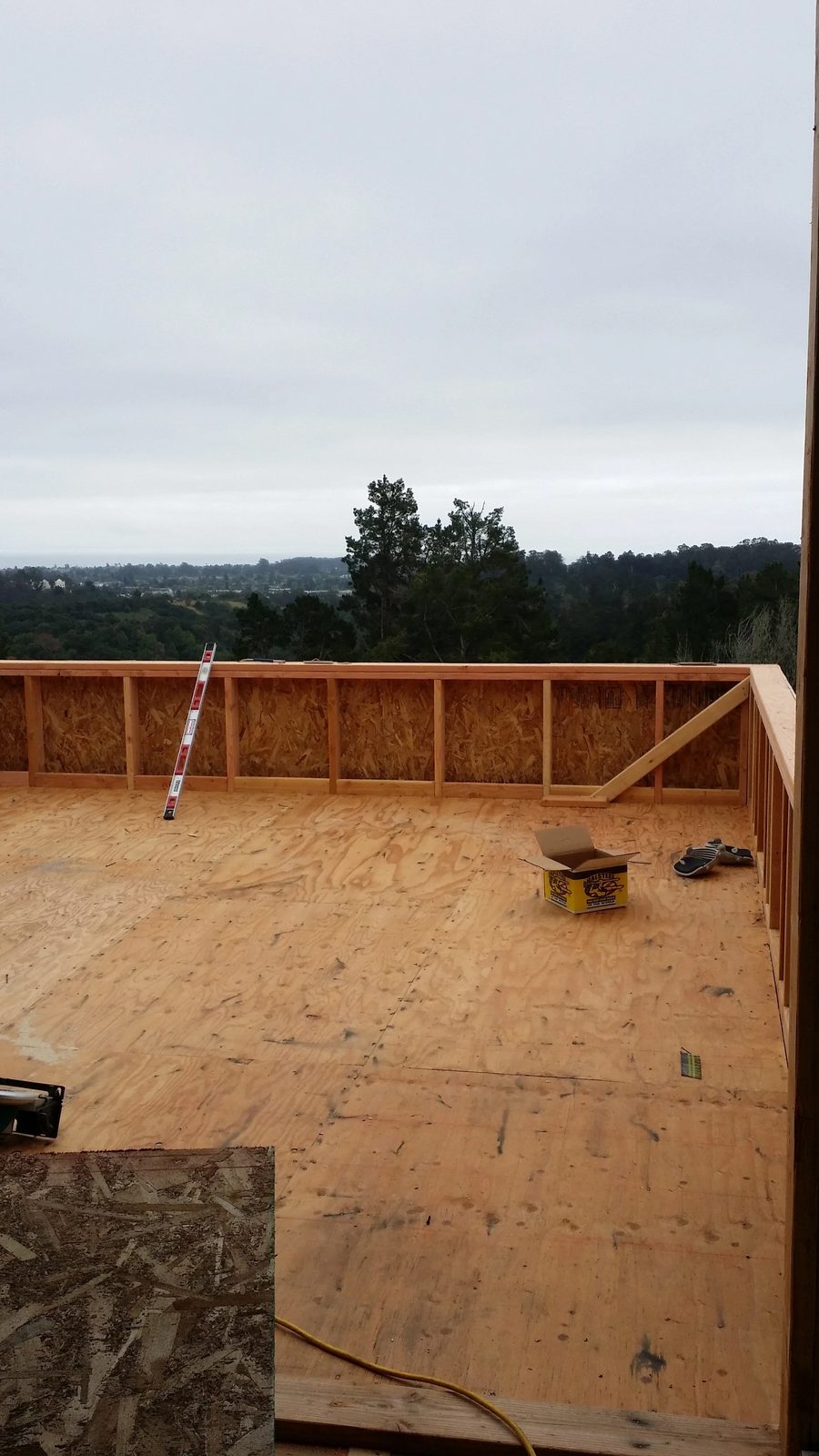 Completed framing for home addition
