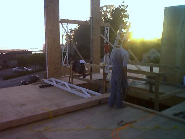 New home framing in Santa Cruz mountains