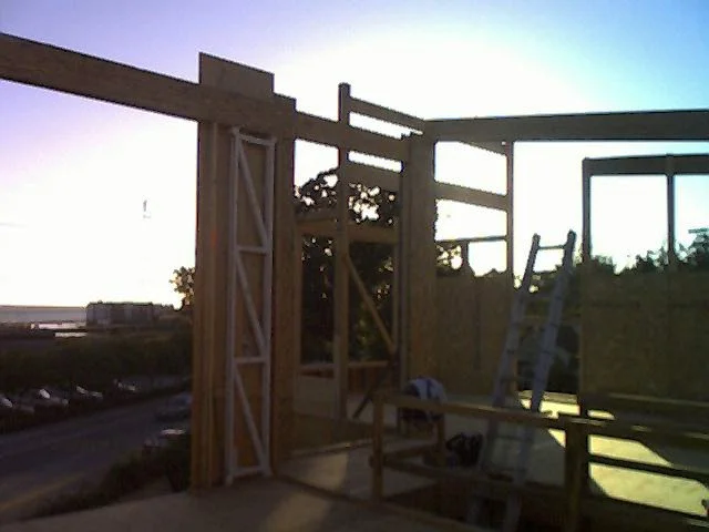 Custom home build framing phase