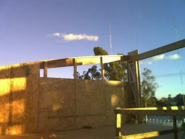 New construction framing near completion