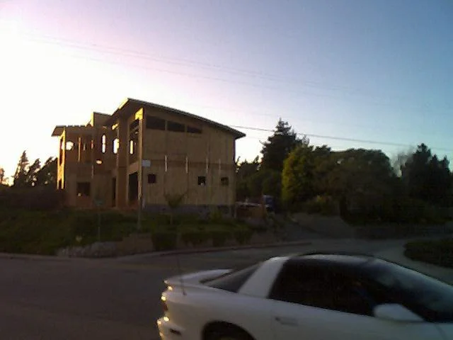 Residential framing with roof deck
