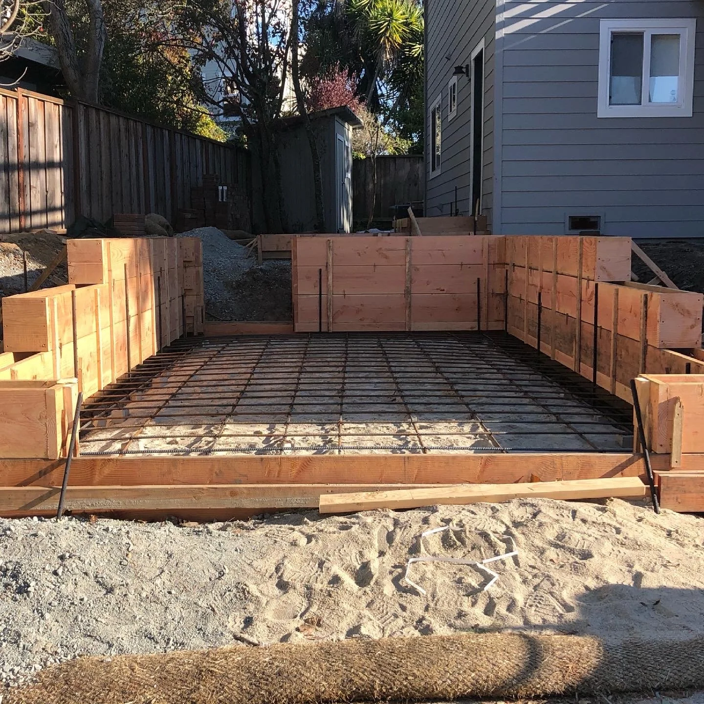 Residential framing for new home construction in Santa Cruz