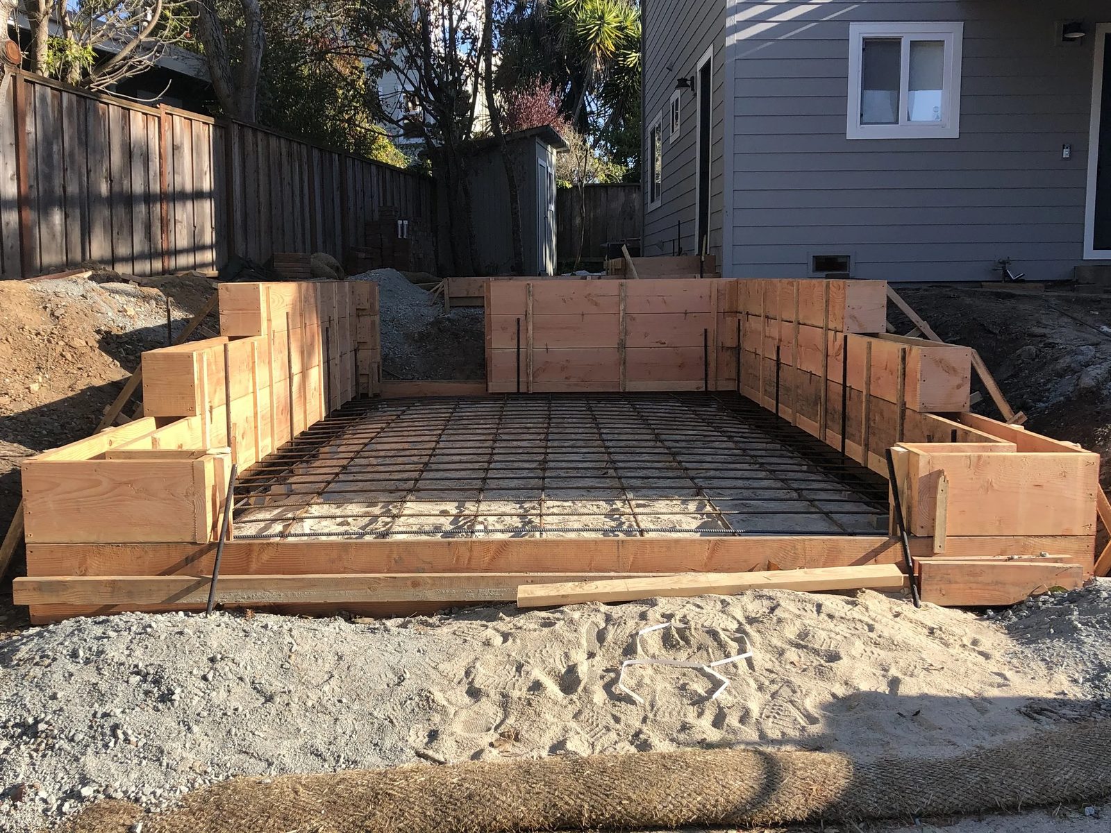 Floor and wall framing for new home