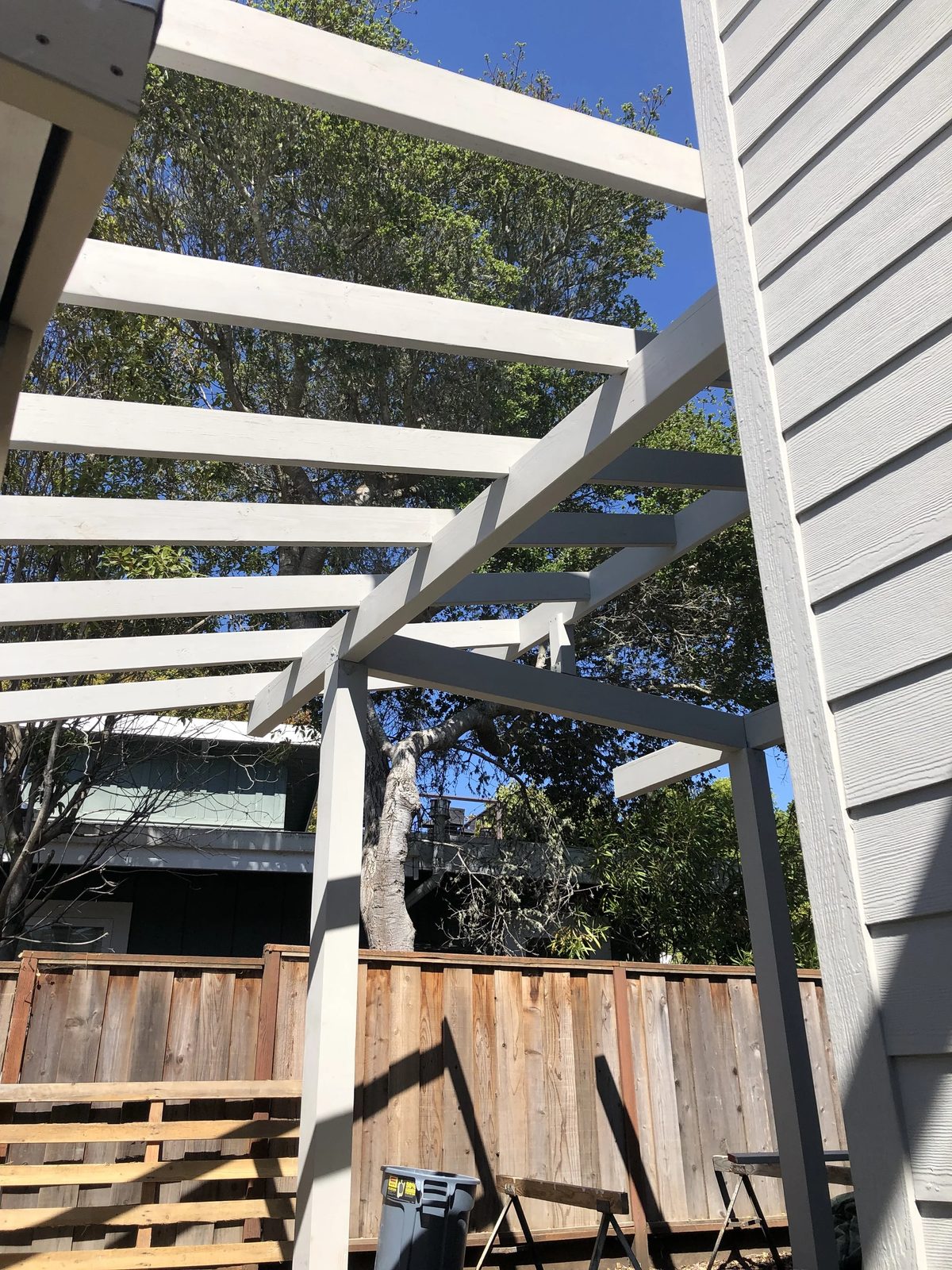 Framing detail showing corner connections