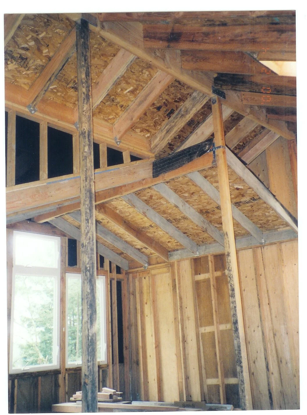 Roof framing on Zayante custom build