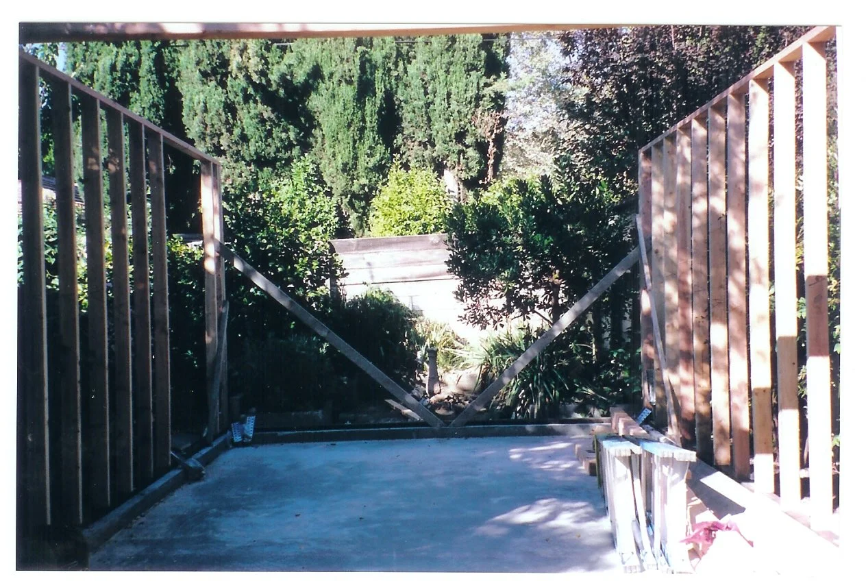 Garage roof framing installation