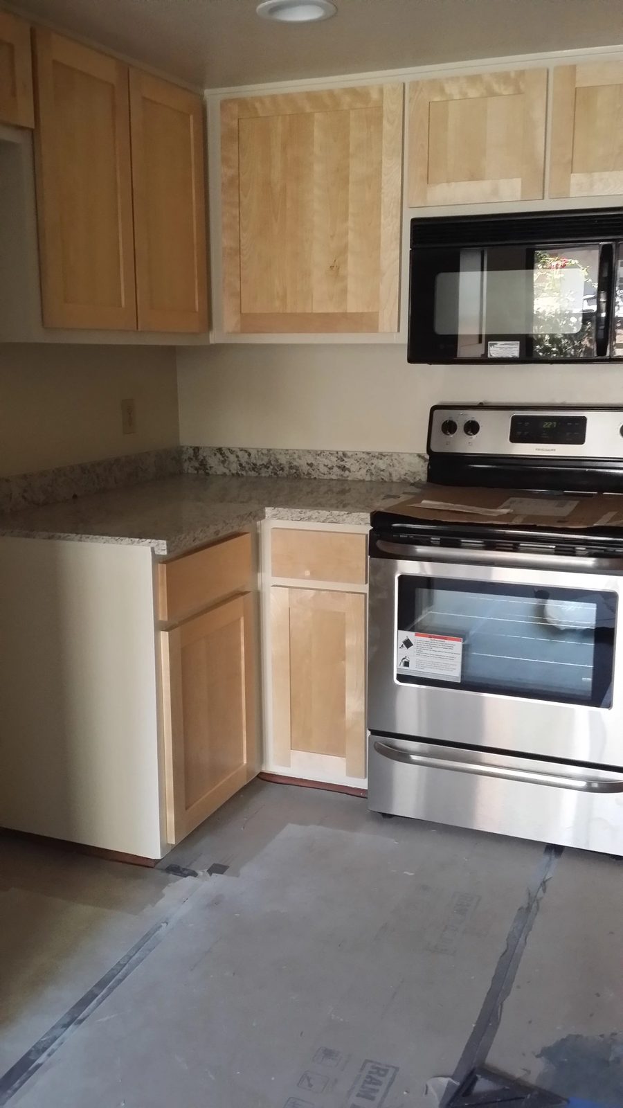 Kitchen construction detail by licensed contractor