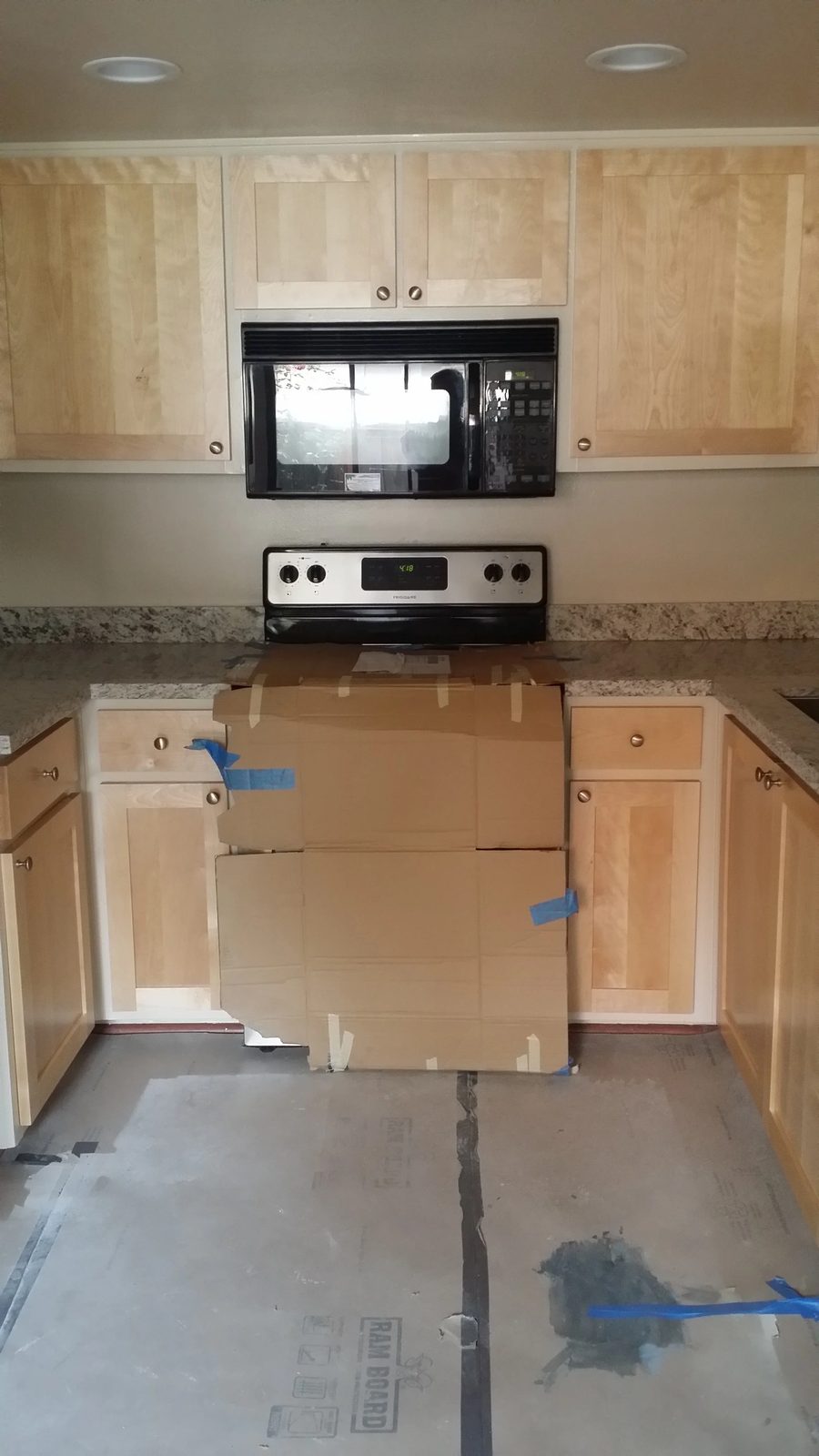 Completed kitchen remodel with professional results